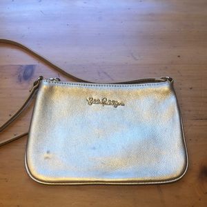 Lilly Pulitzer gold crossbody bag